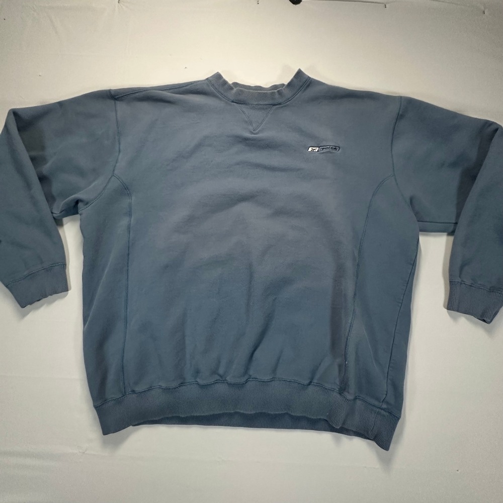 Reebok Mens Crewneck Sweatshirt Blue 2XL Vintage Logo Pullover 768405